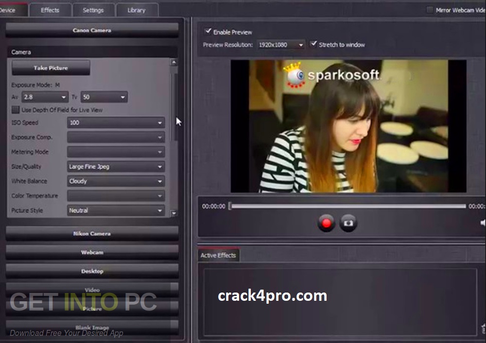 SparkoCam Crack 